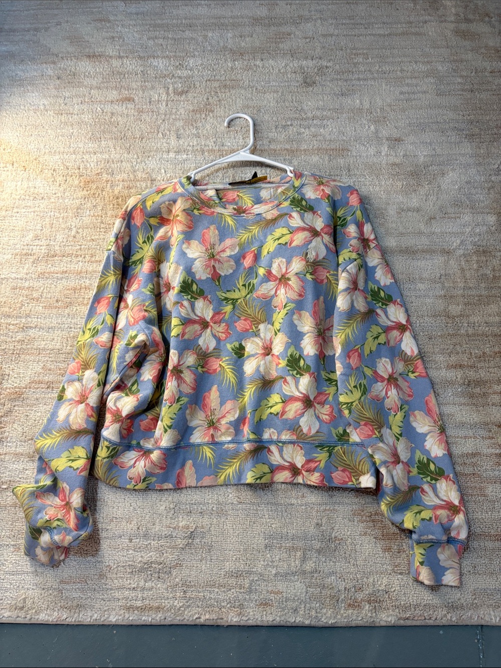 Polo by Ralph Lauren Pastel Floral Crewneck Sweatshirt with Matching Shorts